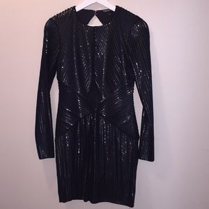 Black Sequined Express Dress